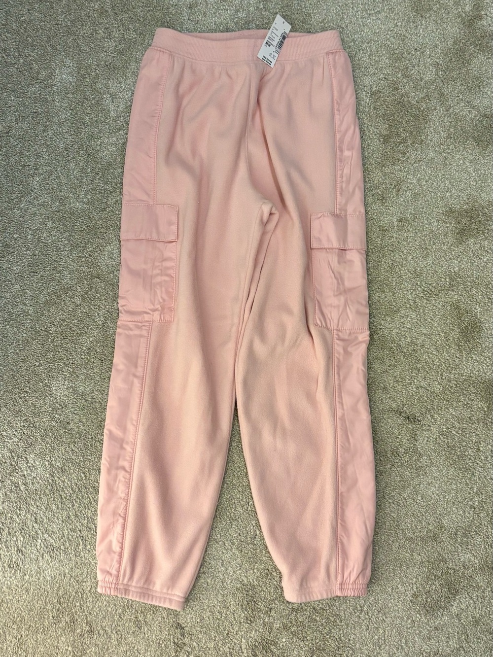 NWT Children’s Place Light Pink Cargo Jogger Pants Size 7/8